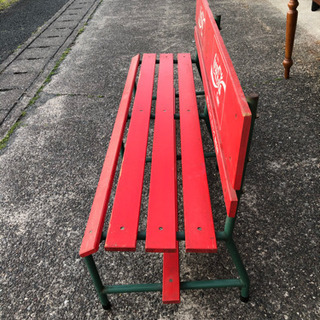 コカコーラ　レトロベンチ　アンティーク 屋外屋内ベンチ