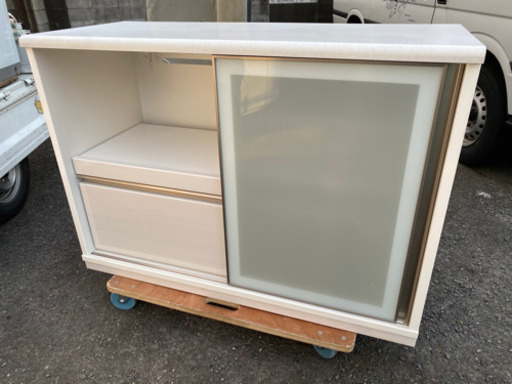 2017年製 ニトリ 120 カウンター食器棚 キッチンボード