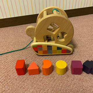 【取引中】ボーネルンド　カラフルプルトーイ　木の知育玩具