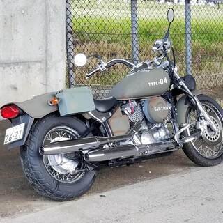 発送可★ヤマハ ミリタリー！ ドラッグスター400 4TR 試走動画有★交換下取り上取り可札幌 発送可☆ヤマハ ミリタリー！ ドラッグスター400 4TR 試走動画有☆交換