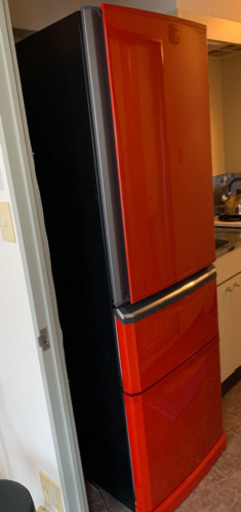 早い者勝ち！《三菱》ノンフロン⚫冷凍冷蔵庫⚫370L◎3ドア◎MR-C37EW-R形  赤色 2013年製