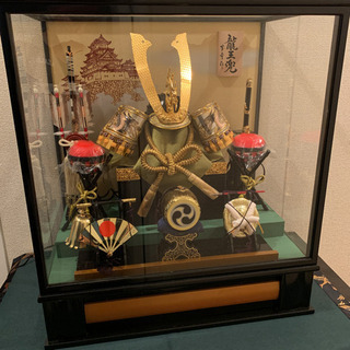 五月人形ガラスケース飾り龍王兜