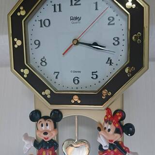 決まりました　ディズニー　ミッキーマウス＆ミ二ーマウス　掛け時計...