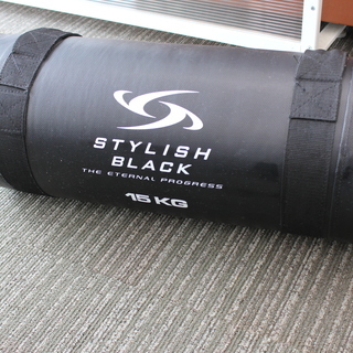STYLISH BLACK フィットネスバッグ 15kg トレー...