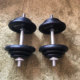 インクラインベンチ　可変式ダンベル　20Kg×2個セット