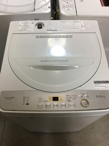 【送料無料・設置無料サービス有り】洗濯機 2019年製 SHARP ES-GE5C-W 中古