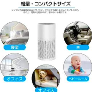 【ウイルス対策】ミニ空気清浄機　3-15畳対応 トイレ/ホーム/オフィス/玄関