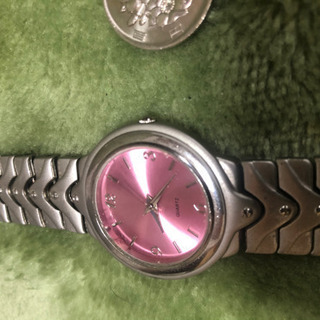 レディース腕時計ピンクの文字盤0円