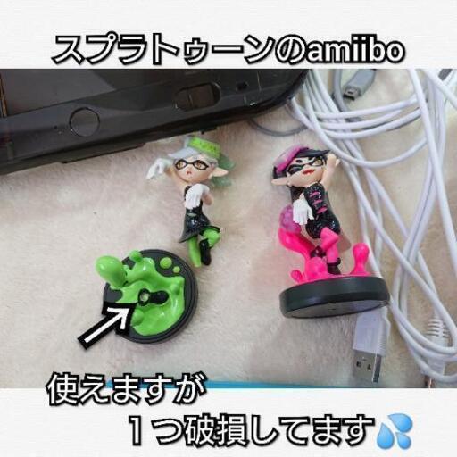 Wii U 本体 ゲームパッド ソフト5本セット おまけ amiibo2体