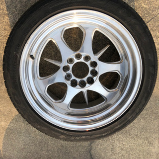アメ車向け】ビレットホイール+タイヤ 4本セット ボイド？ 17R9.5j 
