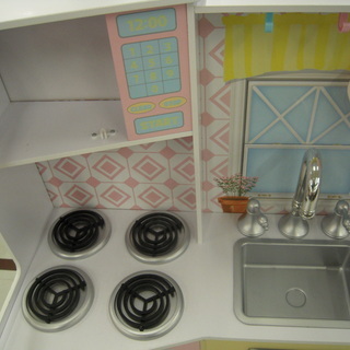 木製キッチン 幅111.5×奥行40×高さ109cm コストコ ままごと オマケ付き