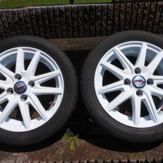 車のパーツ 155/55/14 アルミホイール&タイヤ付き超美品