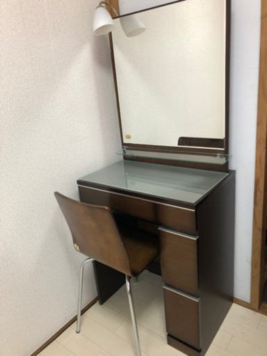 ニトリ 鏡付きドレッサー ニトリ 両袖 ドレッサー コナ2 白 鏡台 収納付き