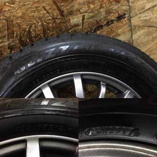 【BS BLIZZAK VRX 195/65R15】スタッドレス 4本【LEBEN 社外 15インチ 6J5HPCD114.3+45】2017年製 ヴォクシー等　(VTB183) クレジットカード QR決済可能