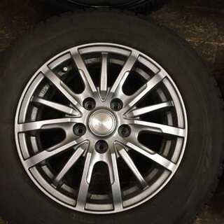 【BS BLIZZAK VRX 195/65R15】スタッドレス 4本【LEBEN 社外 15インチ 6J5HPCD114.3+45】2017年製 ヴォクシー等　(VTB183) クレジットカード QR決済可能