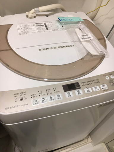 シャープSHARP 7.0kg 全自動洗濯機　SIMPLE\u0026COMPACT 2016年製