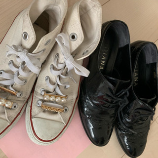 23.5cm コンバース& Diana靴 