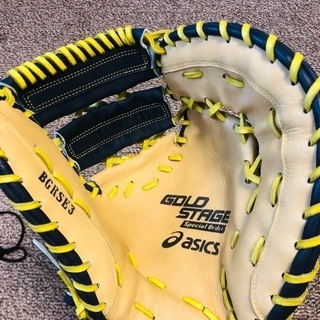 【未使用・型付け済】アシックス　ゴールドステージ　軟式ファーストミット