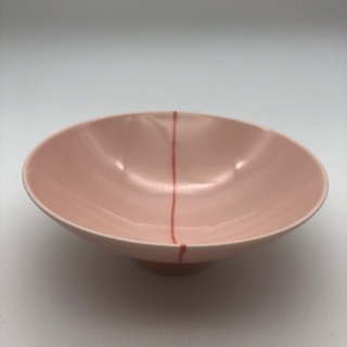 白山陶器　平茶碗　ピンク　夫婦茶碗　人気色　新品未使用