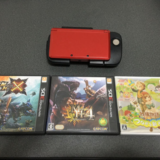 3DS本体&拡張スライドパッド　ソフト3本付き