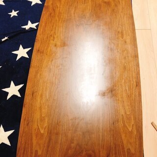 完了 木製 折りたたみテーブル / ウォルナット 