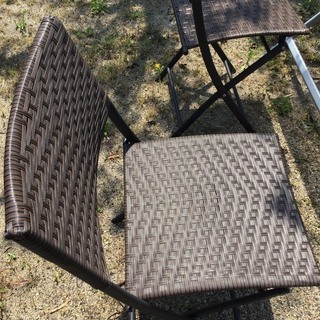 アウトドア用　机1ヶ（中古美品）椅子セット4ヶ（中古美品）