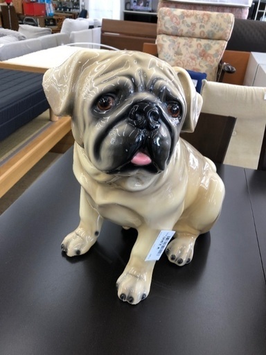 犬の置物　ブルドック