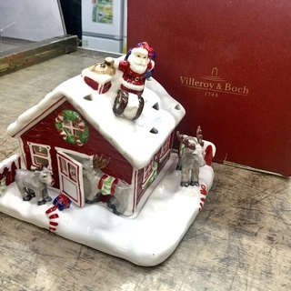 ビレロイボッホ クリスマスオーナメント キャンドル サンタ