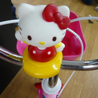 12インチ 子供用自転車 ハローキティ 舵取り・補助輪付き ピンク 西岡店