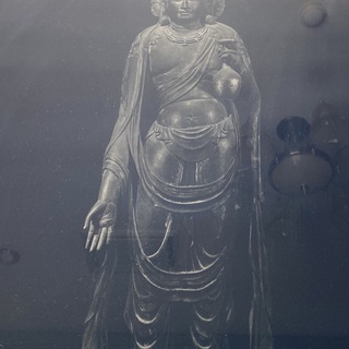 仏像（向源寺十一面観音立像と思われます）の額入り写真　引き取り限定