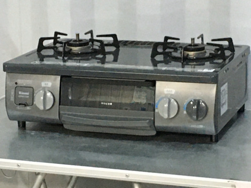 美品！リンナイ 都市ガスコンロ◇2018年製◇消し忘れ消火◇ガステーブル◇KSR561DGR