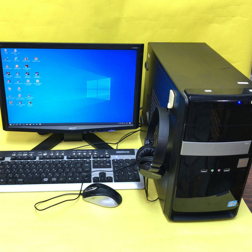 ２万円Ｗｉｎ１０パソコン・モニターセット＋ＭＳオフィース２００７