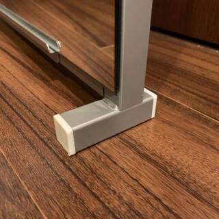 鏡 スタンドミラー 姿見 壁を傷つけず取り付けられる突っ張り式大型ミラー - 家具
