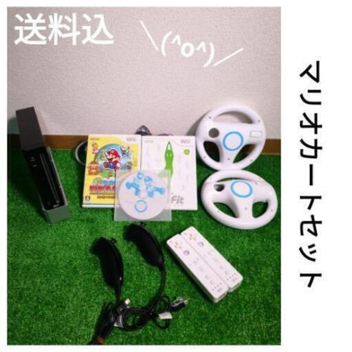 黒 wii 本体 マリオカート フル セット