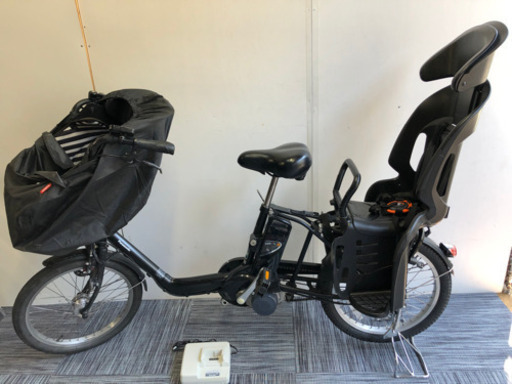 17万、人気車パナソニック、電動アシスト自転車、前後籠、子供乗、フル装備は