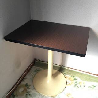 昭和レトロな テーブル 一本脚 机 シンプル コーナーテーブルにも最適