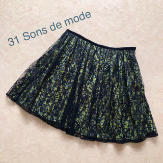 31 Sons de mode＊チェック×レーススカート【ビビッ...