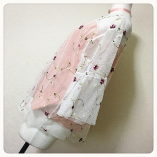 ご購入者様決定[美品✧Emsexcite]チュールブラウス 花柄カットソー姫系