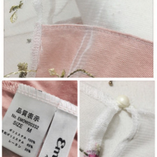 ご購入者様決定[美品✧Emsexcite]チュールブラウス 花柄カットソー姫系