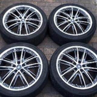 エンケイ 
114.3  5H 8J-19 ET38 タイヤ ハンコック
245/40ZR19 ×4本