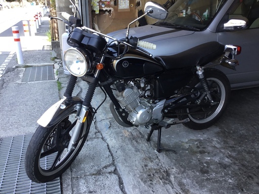 【引き取り先が決まりました】YB１２５　ハンドル周りカスタムでSR風　キャブOH済　セルOK