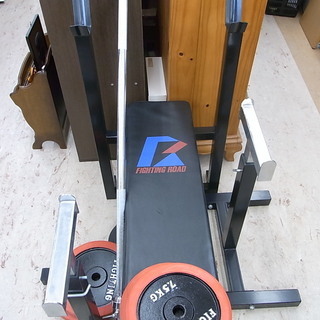 売約済　ファイティングロード WFG バーベル 65kgセット&トレーニングベンチ