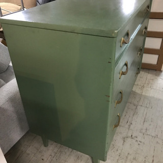 JH00367 ヴィンテージ家具 米軍払下げチェスト スチール（整理タンス