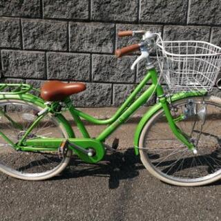 【きれいなグリーン】24インチ自転車（中古）アサヒサイクル