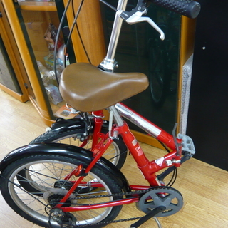 20インチ 折りたたみ自転車 コカ・コーラ 6段変速・センタースタンド