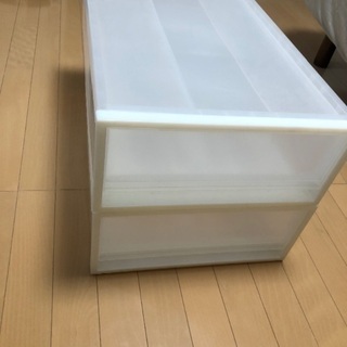 【無料】無印良品のクリアボックス(2個セット)