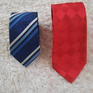 red シルク ネクタイ　 + blue ネクタイ