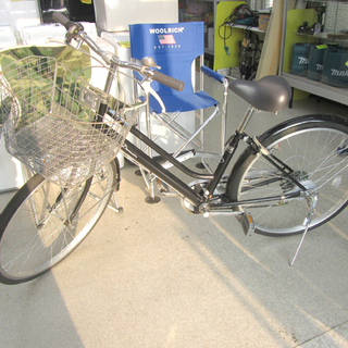 26インチ 自転車 カゴ付き 6段切替 シティサイクル ママチャリ 