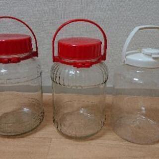 ガラス瓶 4L(2個)＋プラスチック容器
