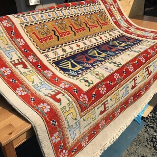 美品 絨毯 イラン製 カーペット (ANTIQUE アンティーク 輸入元/モリヨシ 購入額7万円